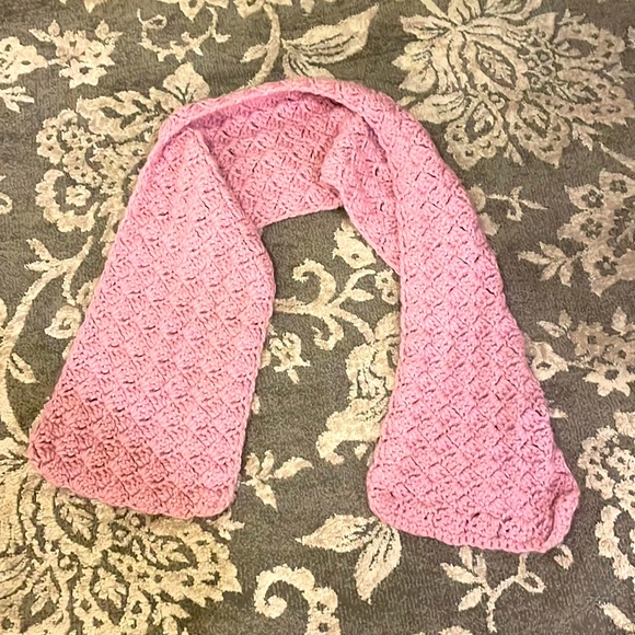 Handmade large scarf Barbie pink style